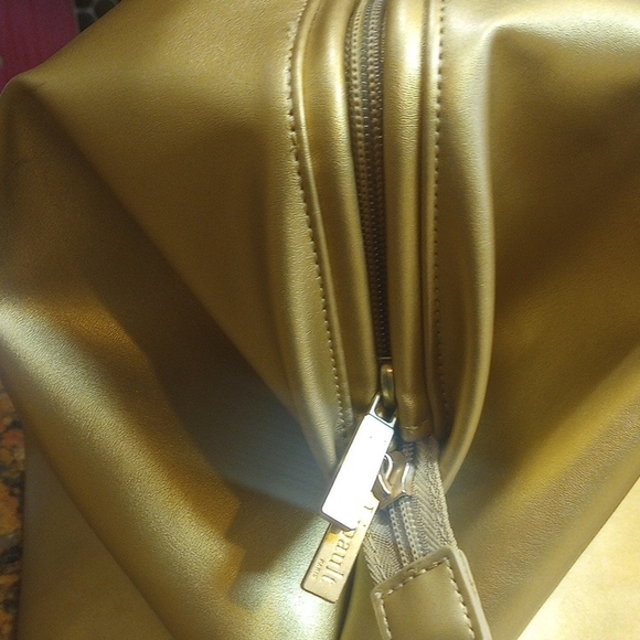 Metallic Gold Shoulder Tote Bag - Picture 3 of 9
